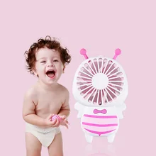 Горячий прекрасный Ночной свет вентилятор usb зарядка мини пчела портативный ручной лампа охлаждения кулер подарок высокое качество HY99 JU15