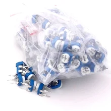 16 значений* 10 шт. Обрезка потенциометра RM-065 верхняя Регулировка 100R-2M RM065 WH06-2 переменные резисторы Ассорти Комплект