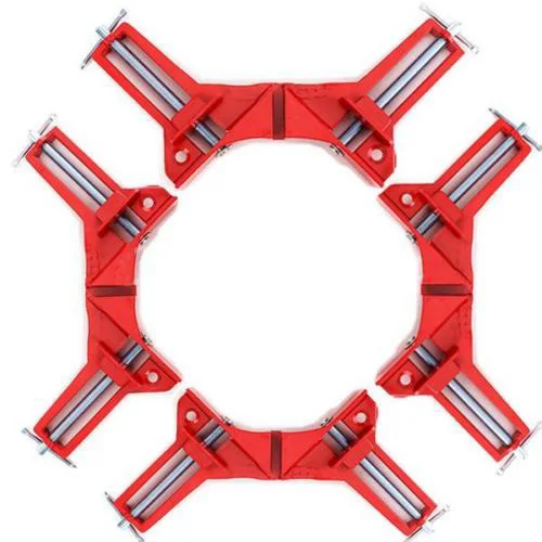  4pcs 75mm Mitre Corner Clamps Picture Frame Holder Woodwork Right Angle Red