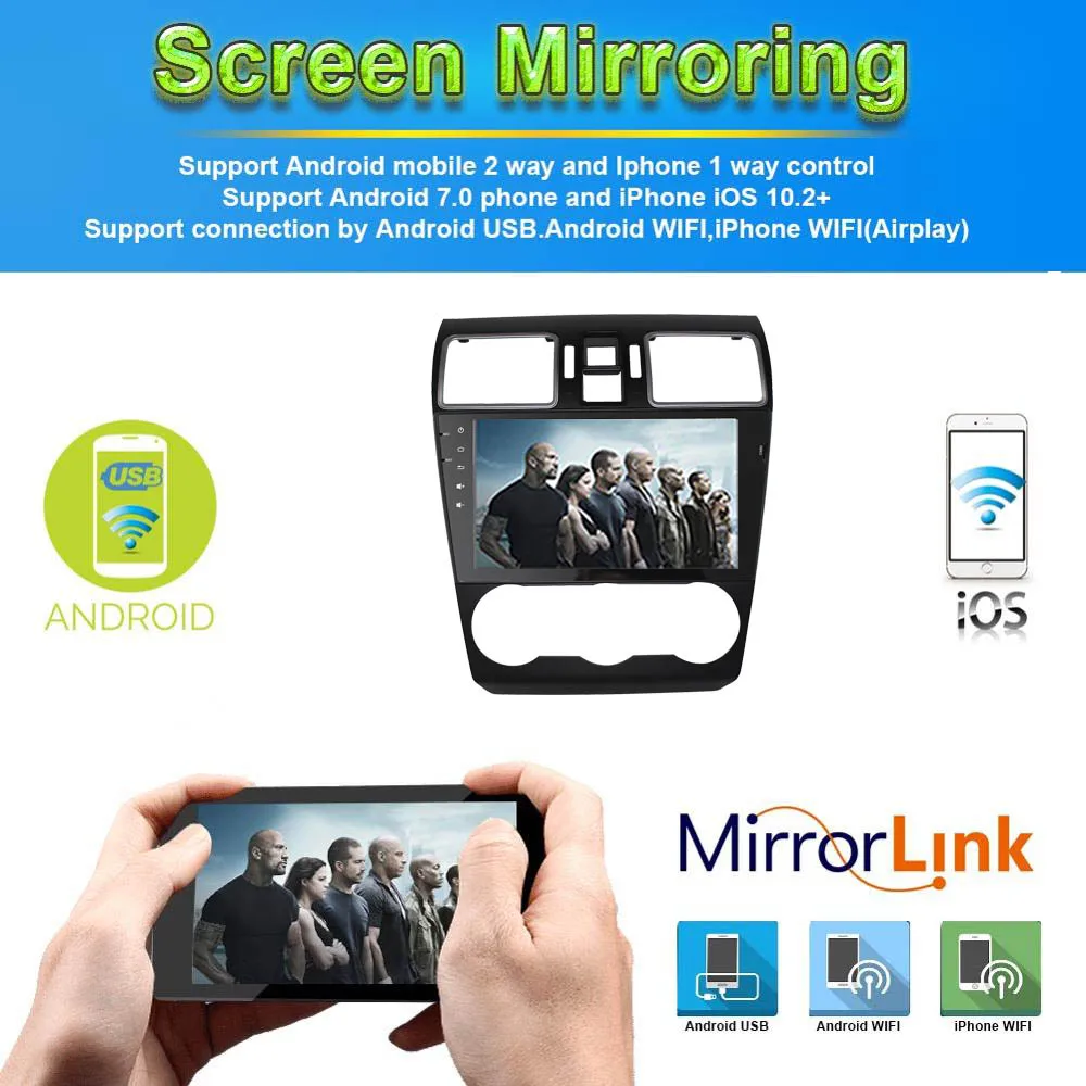 Perfect 9" Octa Core Android 9.0 Car Radio Player For Subaru Forester 2015-2019 Steering wheel multimedia GPS Navigation Head Unit 1