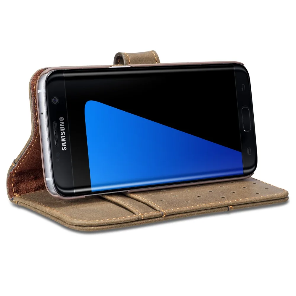 Кожаный чехол для samsung Galaxy S7 S7 край ретро теплые защитный кошелек флип-чехол для samsung Galaxy S8 случаях стенд Капа