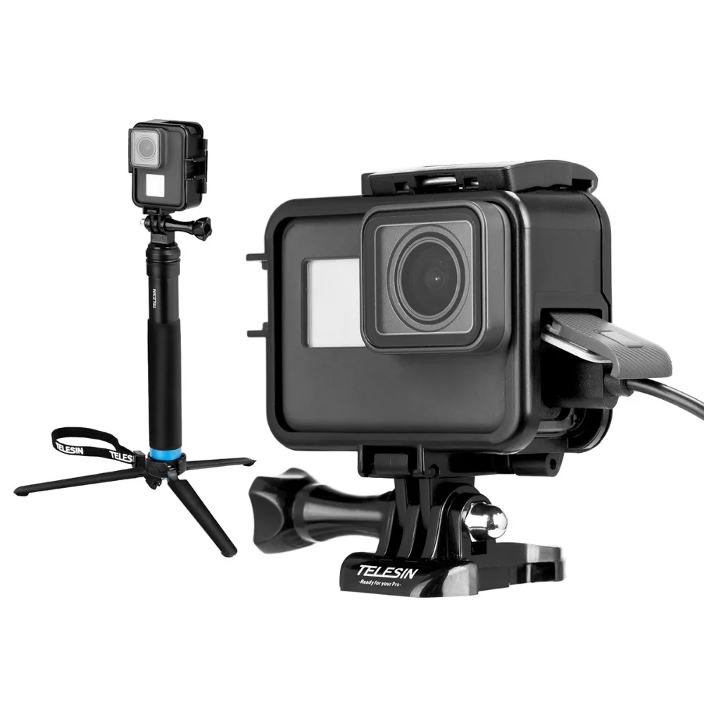 Telesin Вертикальная рамка Gopro клетка для Hero 7 6 5 защитный чехол Аксессуары камеры