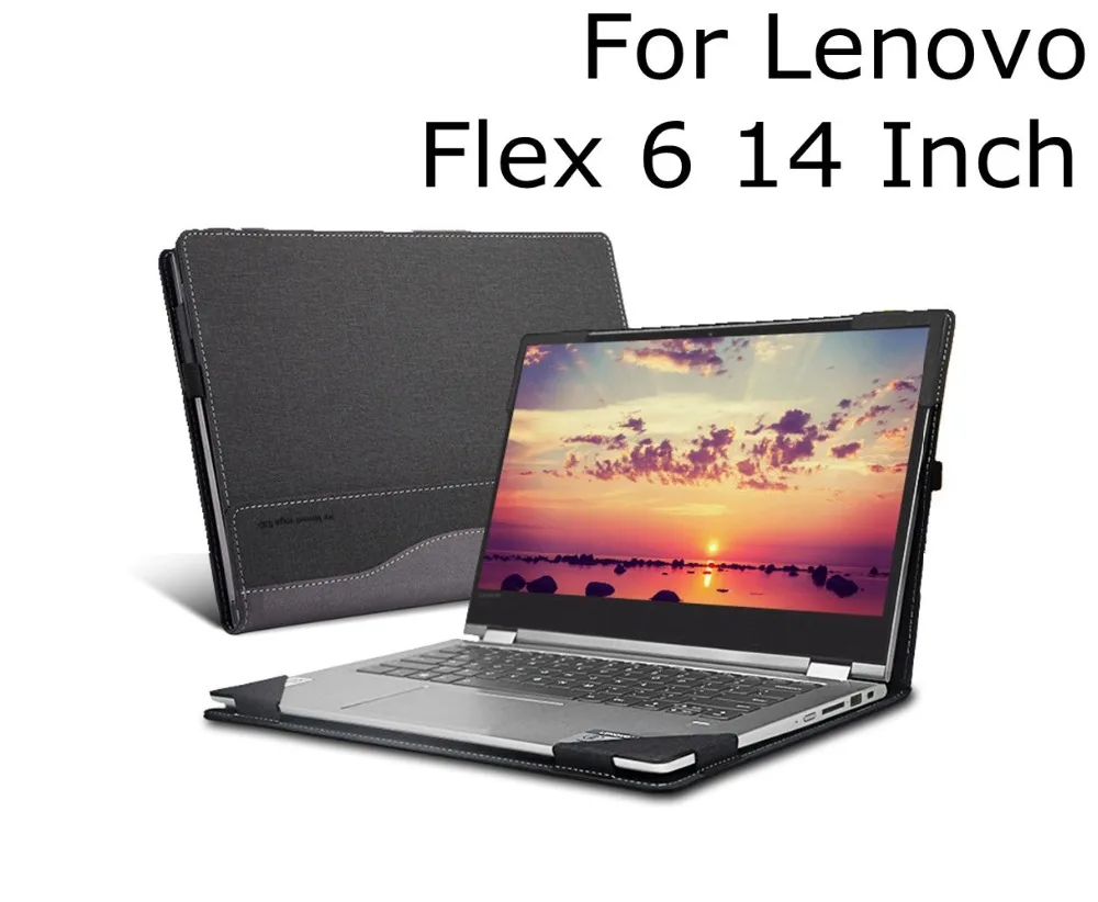 

New Creative Design 2018 Case For Lenovo Flex 6 14 Inch PU Leather Folio Stand Protective Laptop Cover For Lenovo Flex 6-14 14