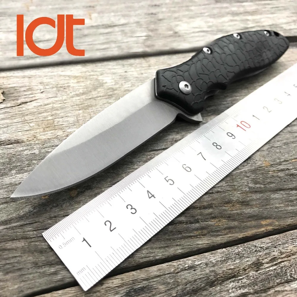 Comprar LDT 1830 cuchillo plegable 7Cr13Mov hoja Nylon mango de fibra caza táctico al aire libre supervivencia bolsillo EDC herramientas