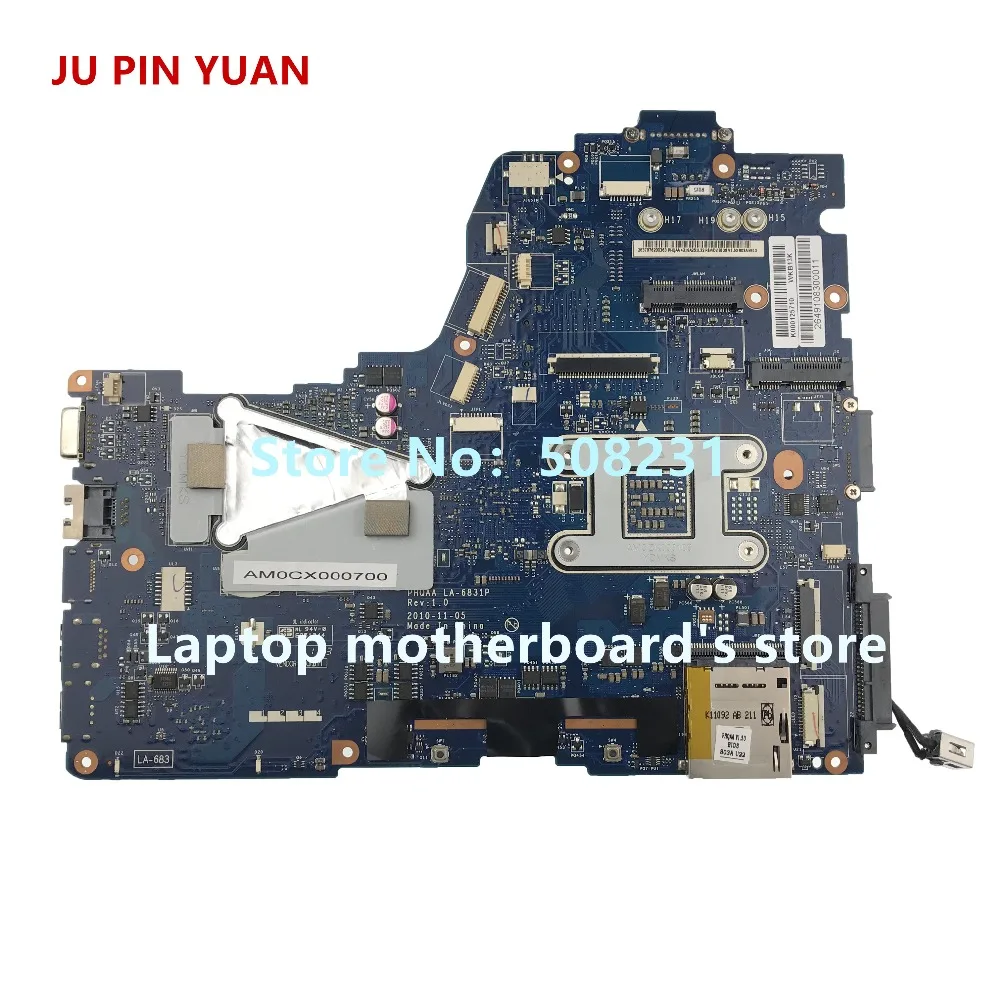 JU PIN юаней K000125710 PHQAA LA-6831P для Toshiba Satellite A660 A665 P750 P755 Материнская плата ноутбука HM65 полностью протестированы