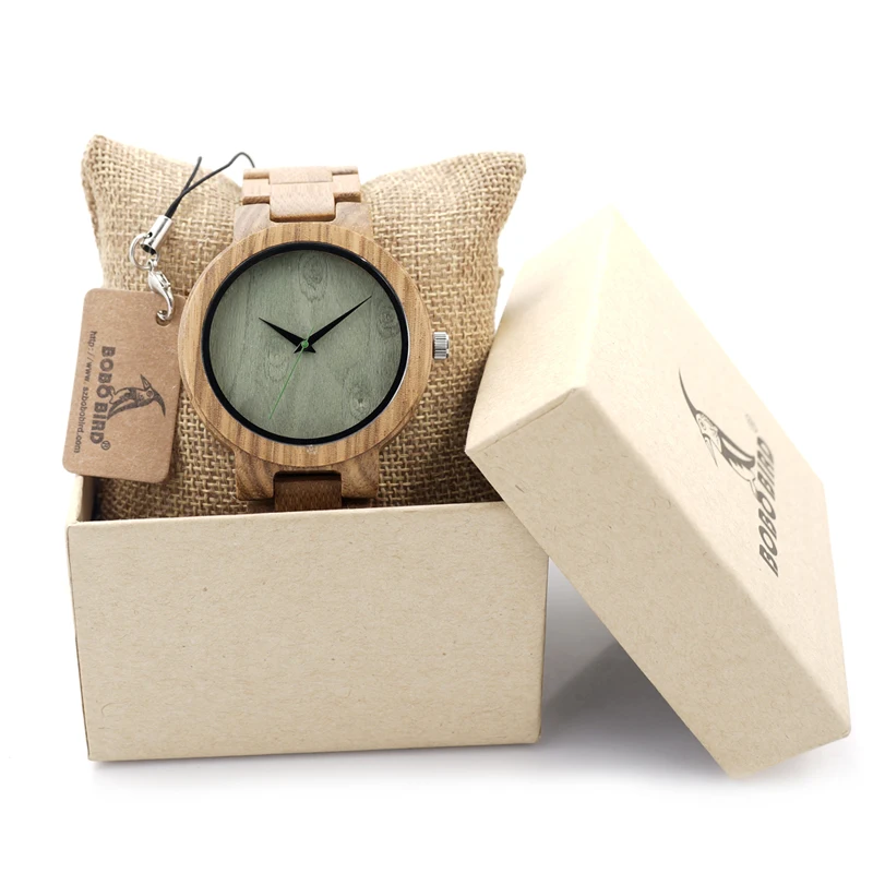 BOBO BIRD Men Wristwatches Wooden Band Japan Move 2035 Quartz Wood Watch for Men as Gifts