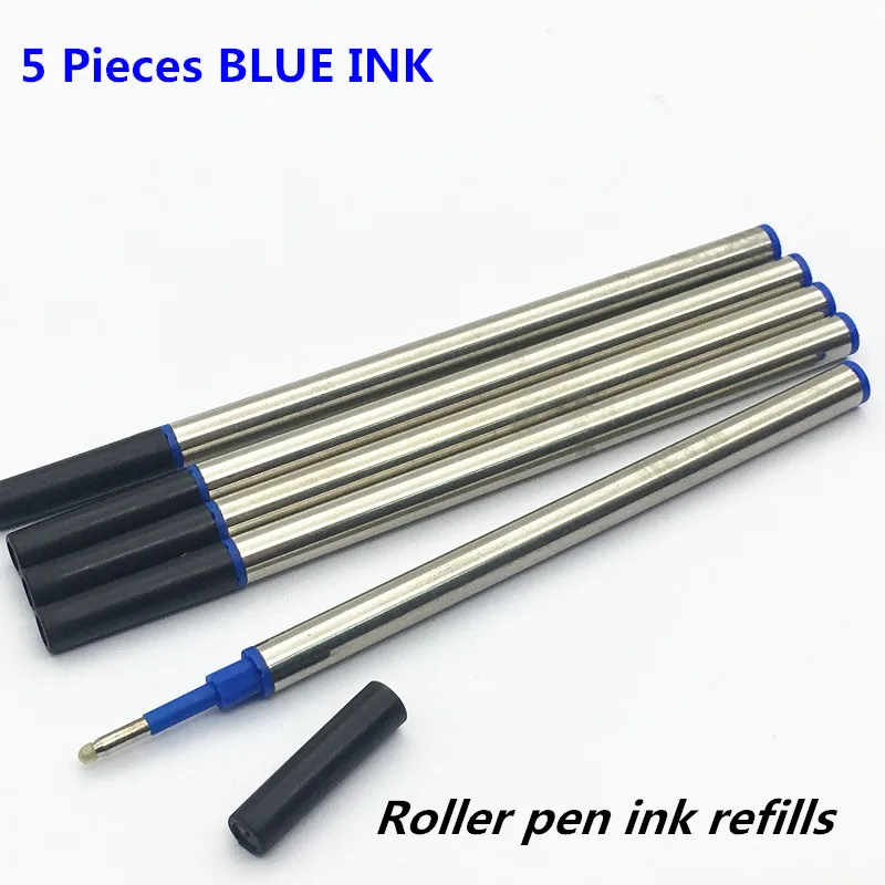 5 штук в партии, роллер для заправки чернил, Recharges d'encre pour stylo Rollerball - Цвет графита: Blue ink