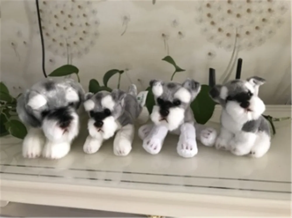 Fancytrader Realistic Simulation Schnauzer Tibetan Mastiff Shepherd Dogs Toys Decoration Doll for Kids1