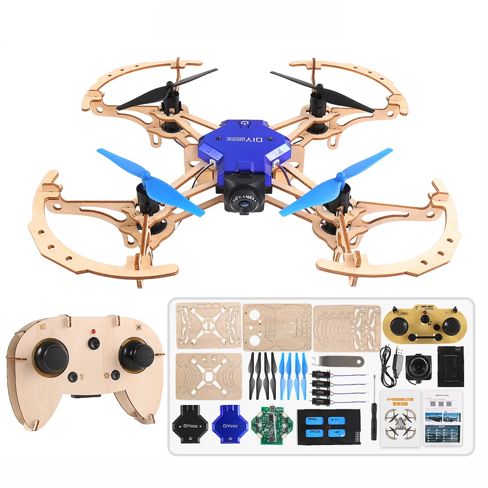 

200mm DIY FPV RC Drone wooden qudacopter with 720P/480P camera VS ZMR250 QAV250 Quadcopter