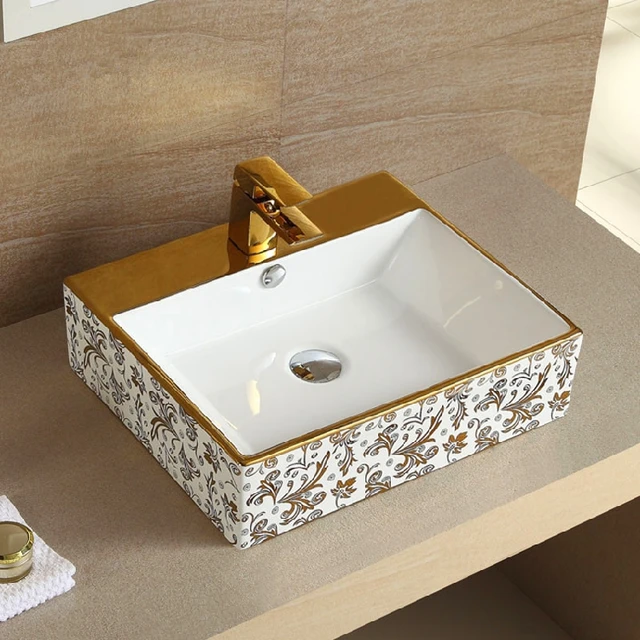 Continental winnings square counter basin artistic basin wash basin