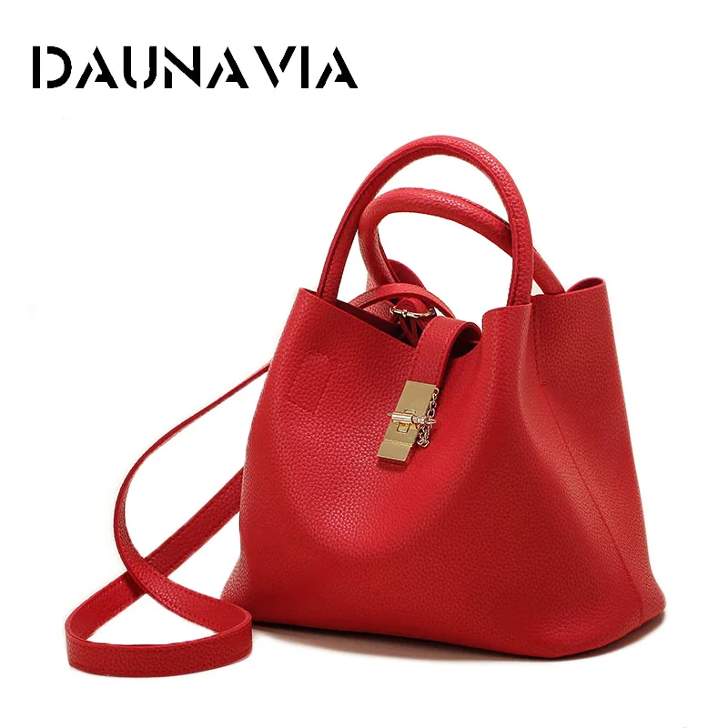 

DAUNAVIA shoulder bags for women tote Messenger bag crossbody bag High Quality PU Leather Handbags Famous designer shoulder bag