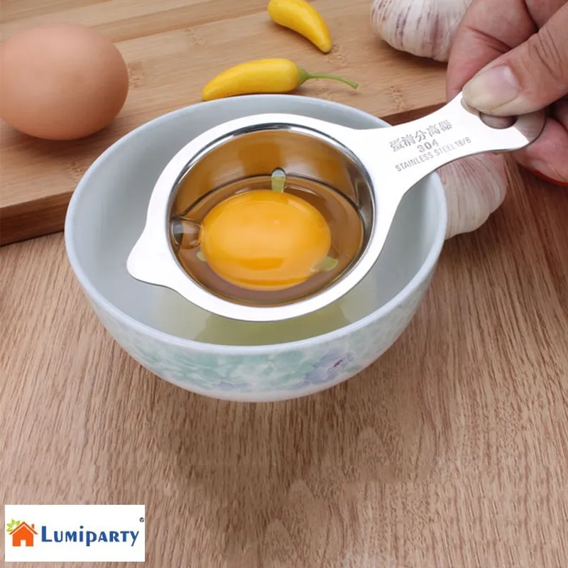 LumiParty Stainless Steel Egg Separator Egg Strainer to Separate Egg