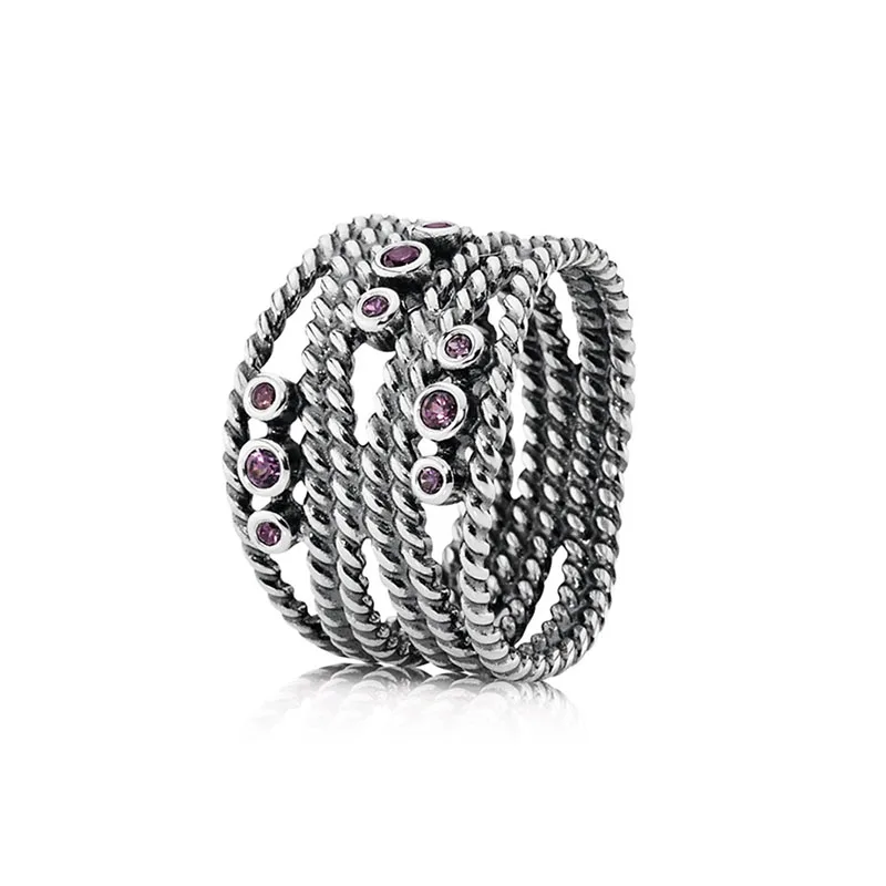 

Authentic 925 Sterling Silver Original Pandora Hidden Romance Ring With Clear CZ For Women Bead Charm Gift DIY Jewelry