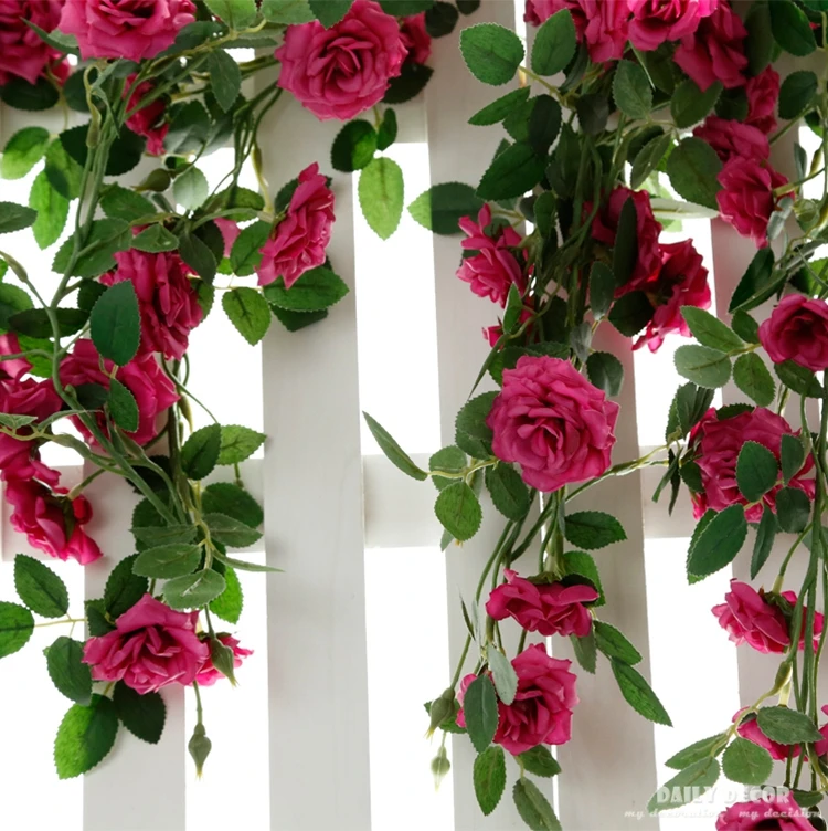 Wholesale 100 Hiq Silk Flowers Artificial Rose Vines Fake Rose Flower
