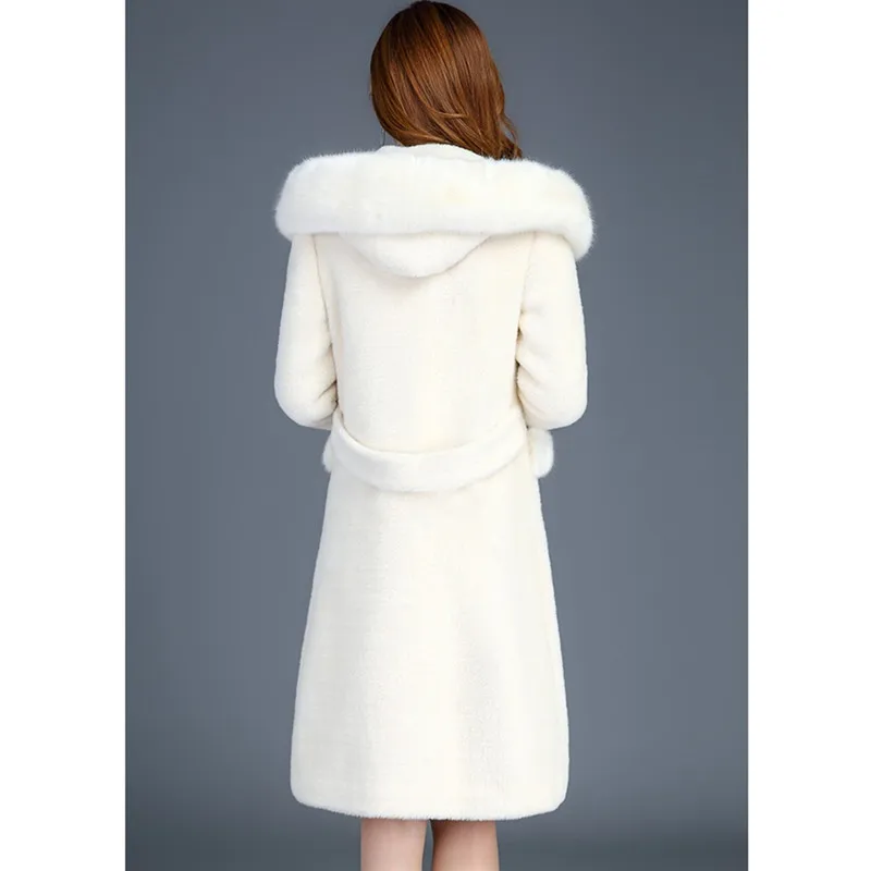 UHYTGF High quality Velvet Thicken long Jacket