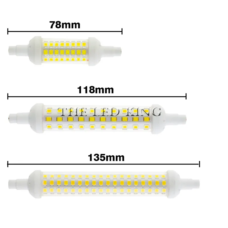 Светодиодный светильник R7S 12 Вт, 15 Вт, 24 Вт, 78 мм, 118 мм, 135 мм, SMD 2835, лампада, светодиодный светильник 220 В, 240 в, кукурузный светильник, энергосберегающий, заменяет галогенный светильник