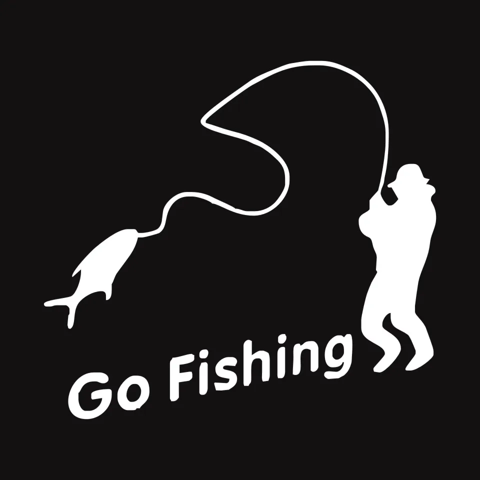Cunymagos Outdoor Sports Fishing GO FISHING Stickers Car Accessories Car Stickers Decals Motorcycle Window Wall Stickers 1410cm (4)