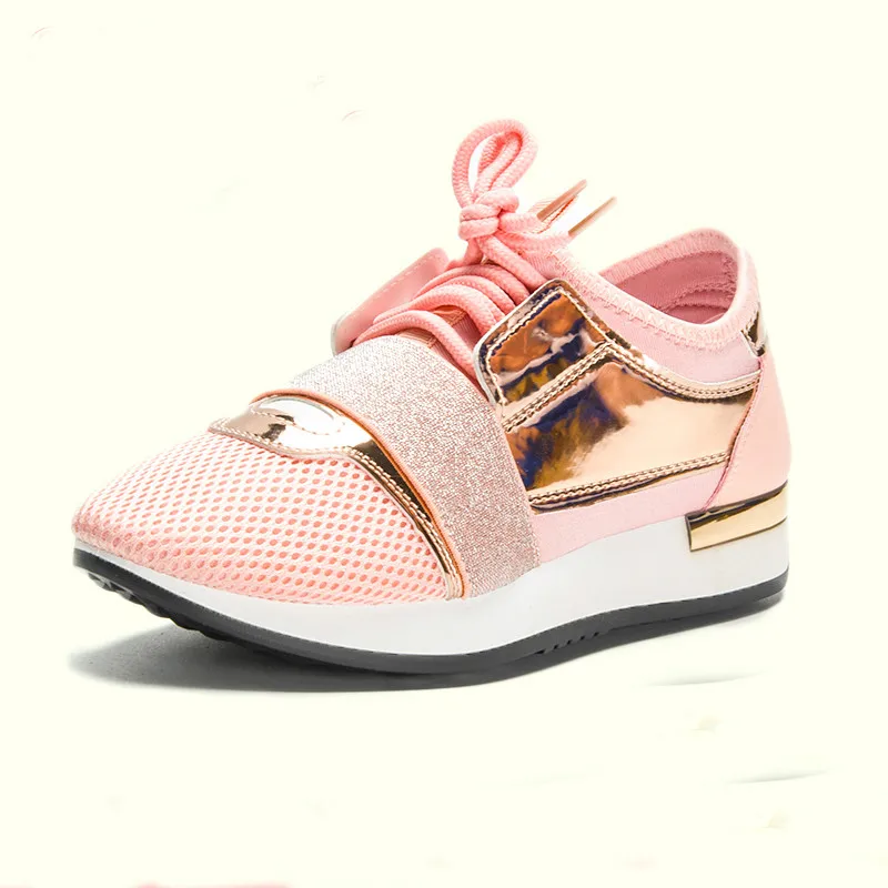 

2019 Spring Fashion Women Casual Shoes Pu Leather Platform shoes Women Sneakers Ladies Trainers Chaussure Femme