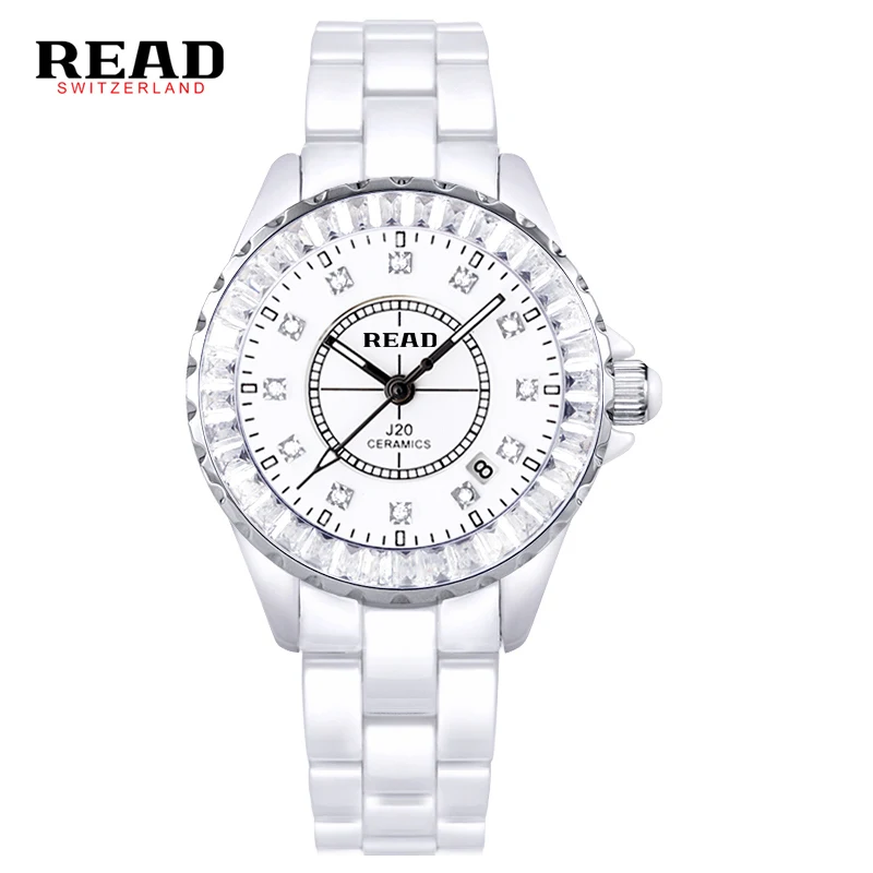 Модные женские часы, роскошные Цифровые белые женские часы-браслет, кварцевые часы для девушек, керамические наручные часы 3002, Reloj Mujer - Цвет: style 4