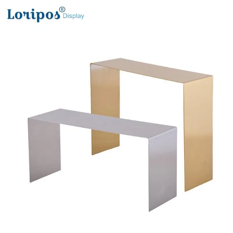 

U Stainless Steel Desktop Jewelry Handbag Shoes Display Stand Table Jewelry Display Rack Bag Holder Store Window Display Fixture