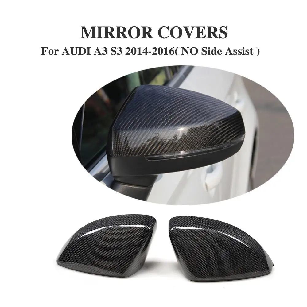 2pcs/set Carbon Fiber Side Wing Mirror Covers Rearview Mirror Caps For