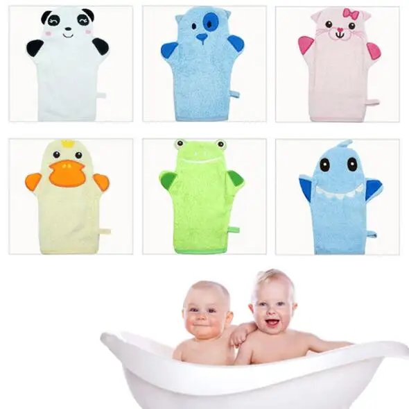 

Newborn Bath Brushes Baby Towel Accessories Infant Shower Sponge Rubbing Cotton Cute Children's Glove For Baby Bath