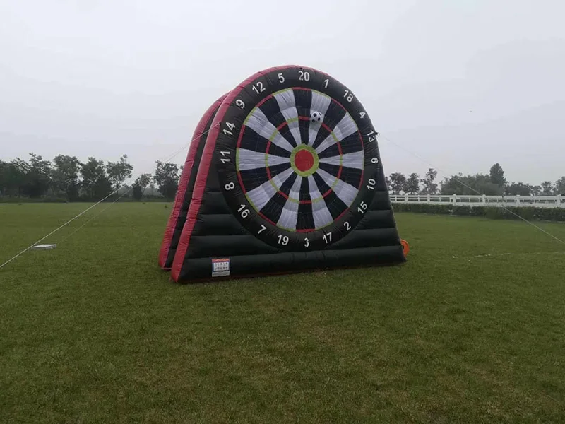 4mH ПВХ надувной футбольный мяч Dart борды забавные открытый Inflatabe футбольный Дартс доска спортивные игры с 6 шаров