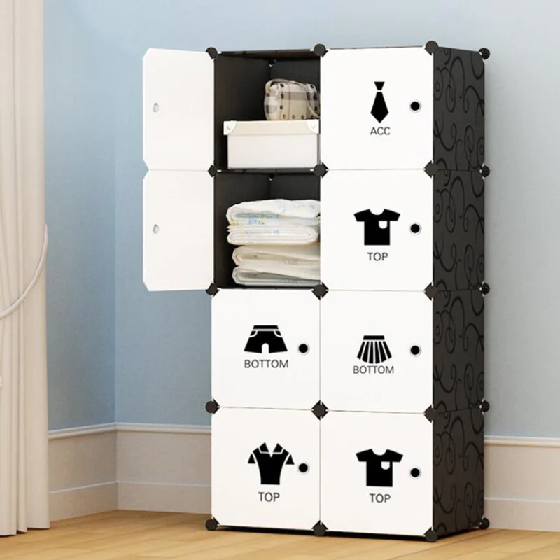 Us 27 76 29 Off Simple Portable Wardrobe Assembly Plastic Wardrobe Bedroom Locker Wardrobe In Wardrobes From Furniture On Aliexpress Com Alibaba