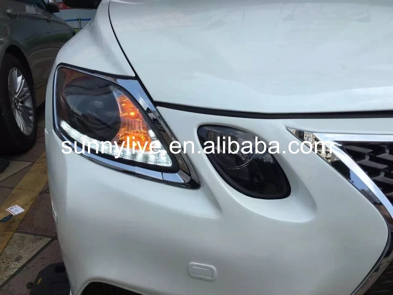 Для Lexus для GS300 GS350 GS430 GS450 светодиодный налобный фонарь Headligth 2006 2011 год черный