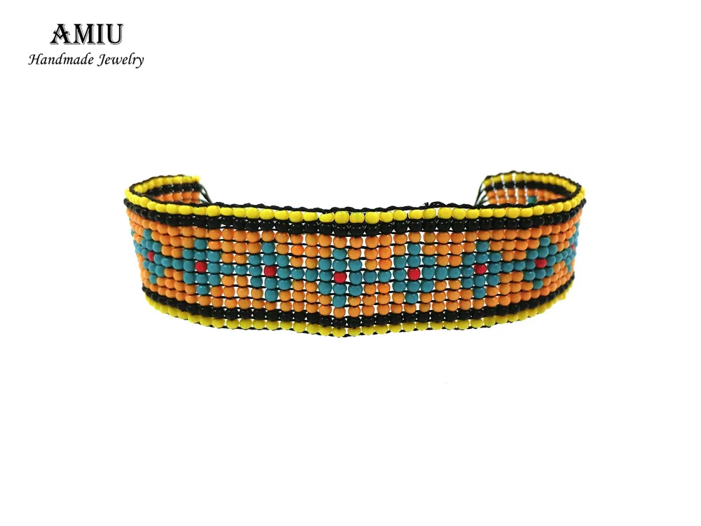 AMIU Handmade Friendship Bracelet Bohemia Style Hippy Bracelet Rope Popular String Seed Beads Bracelets For Women Men Christmas