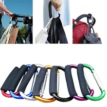 תינוק עגלת וו ילדים טרנדי Pushchair חיתול תיק קולב סגסוגת עגלת קליפ וו Pram Carabiner עבור אמא תינוק(China)