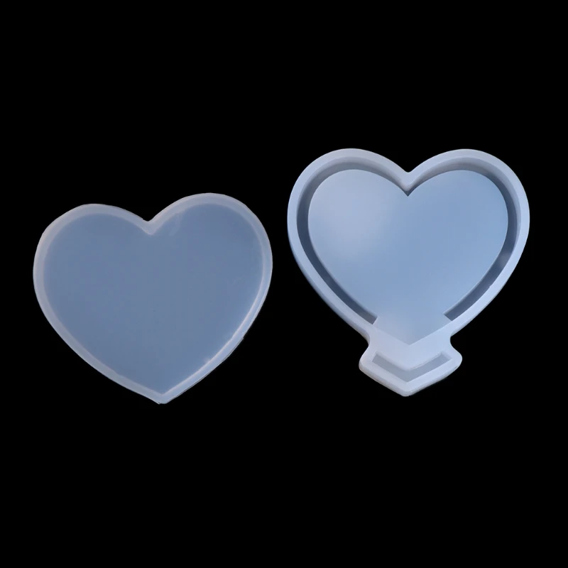 

Free delivery DIY Shifting Craft Heart Pendant Epoxy Resin Shaker Charm Silicone Mold Transparent Loving Heart