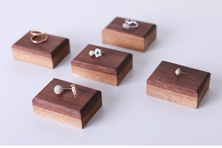 Новая мода твердый деревянный держатель кольца ювелирные изделия Дисплей Стенд браслеты дисплей стойки серьги подъемник для дисплея