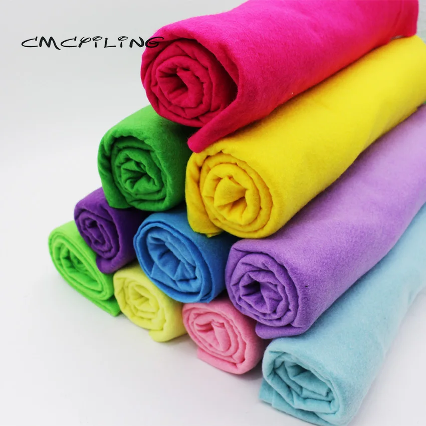 Мягкая фетровая ткань на выбор, цветная ткань для шитья пэчворк, Полиэстеровая ткань для рукоделия, войлочная ткань, ручная работа, Fieltro Feltro feutre