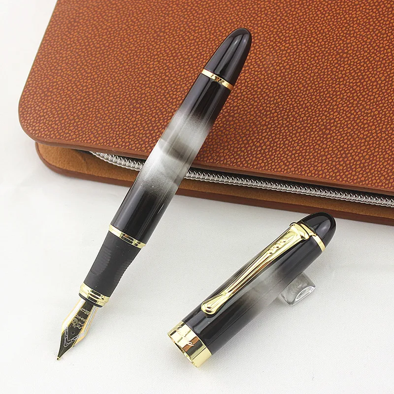 Jinhao X450, роскошные брендовые ручки, канцелярские принадлежности для офиса, школы, авторучка, Китайская Красная Лаковая черная линейная ручка с чернилами, подарочная ручка