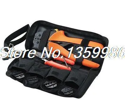 

Ratcheting Terminal Crimper Kit with 4 Dies 0.5-35mm