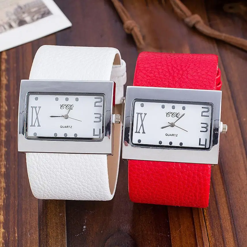 Парные часы CCQ брендовые кожаные часы для мужчин и женщин наручные кварцевые часы montre femme marque de Lux