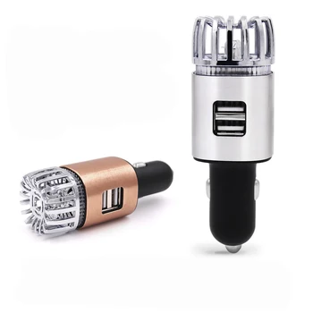 

Mobile USB car charger auto air purifier 2in1 JC01 cell charging and multi point pulse tip technology oxygen anion air refresher