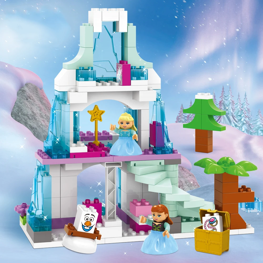 Совместимые Legoe Duplo 153 шт. крупные частицы строительные блоки ледяная мечта
