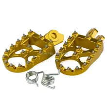 Billet CNC Wide Fat Foot Pegs Footrests For Suzuki RMX450Z 2010-2011 RMZ450 2008-2015 Gold