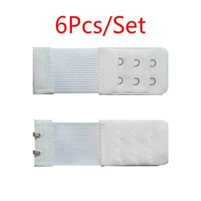 6/10pcs 2 Hook Bra Extender Strap for Women Intimates Lengthened Bra Hook Adjustable Brassiere Extension Clasps Bra Accessories - Color: 6Pcs