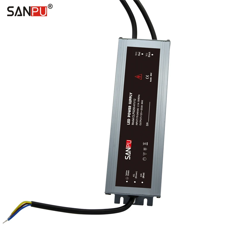 SANPU 12 V источник питания водонепроницаемый IP67 250W 230V 220V AC к DC трансформатор