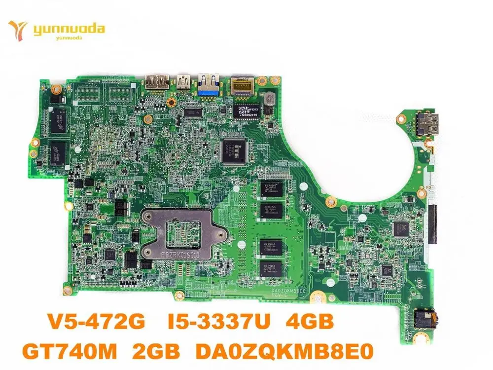  Original for ACER V5-472G V5-472 laptop motherboard V5-472G I5-3337U 4GB GT740M 2GB DA0ZQKMB8E0 tes