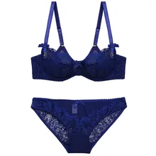 JIGERJOGER Женский комплект нижнего белья Дамский кружевной на косточках сетчатый бантик короткий комплект нижнего белья пуш-ап