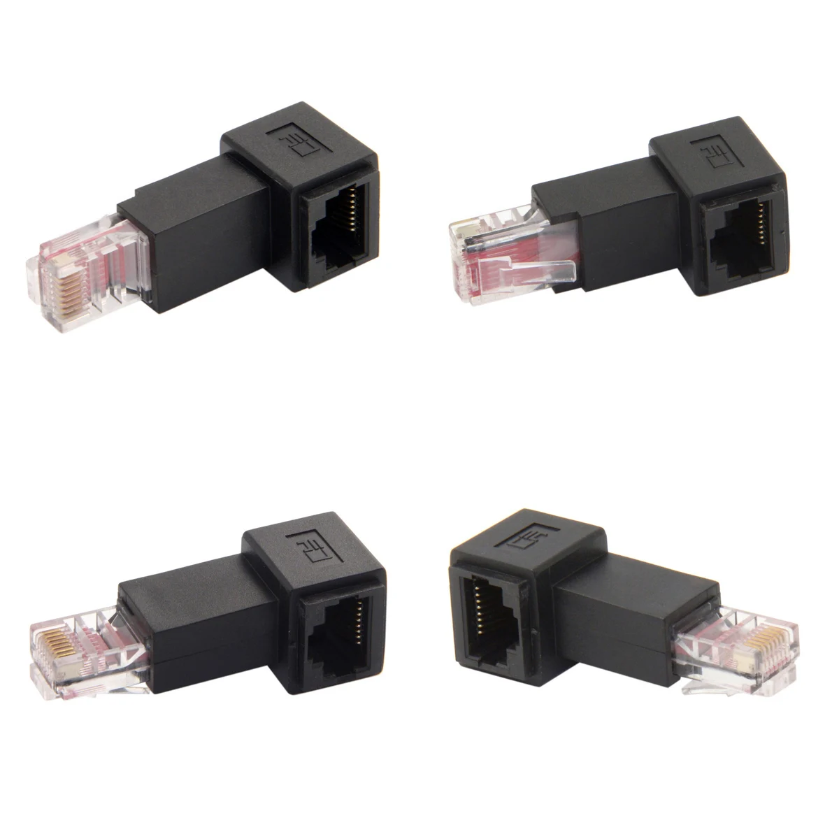 

Cablecc Multi-angle RJ45 Cat 5e Male to Female Lan Ethernet Network Extension Adapter