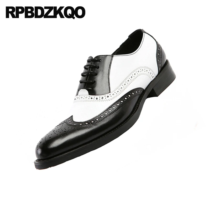 Oxfords Italia Zapatos Goma Pista Marca White Vestir Suela Negro Tamaño Hombres Blanco Italiano Ala Black Y Plus Para De Punta brown White Oxford Formal 5xzUqwXFpq