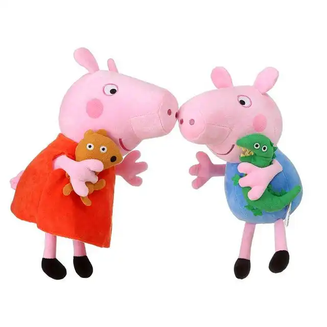 Best Offers Original Brand  Peppa Pig Stuffed Plush Toy 19cm Peppa George Pig Family Party Dolls Christmas New Year Gift For Children's 