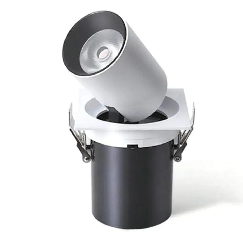 360 graus de rotação de 15W COB LED DownLight Pode Ser Escurecido AC110V AC220V AC240V LED Spot Downlight Recesso Branco casa