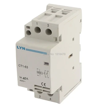 

CT1-63 40A Household 2-Phase Pole AC Contactor Coil AC220-240V Ie 40A