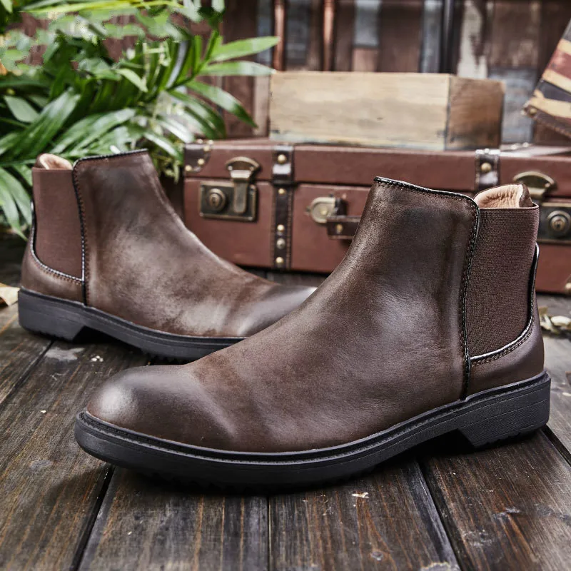 Autumn Winter Men Boots Big Size 40 48 Vintage Style Boots Men Shoes